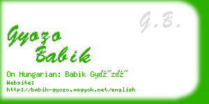 gyozo babik business card